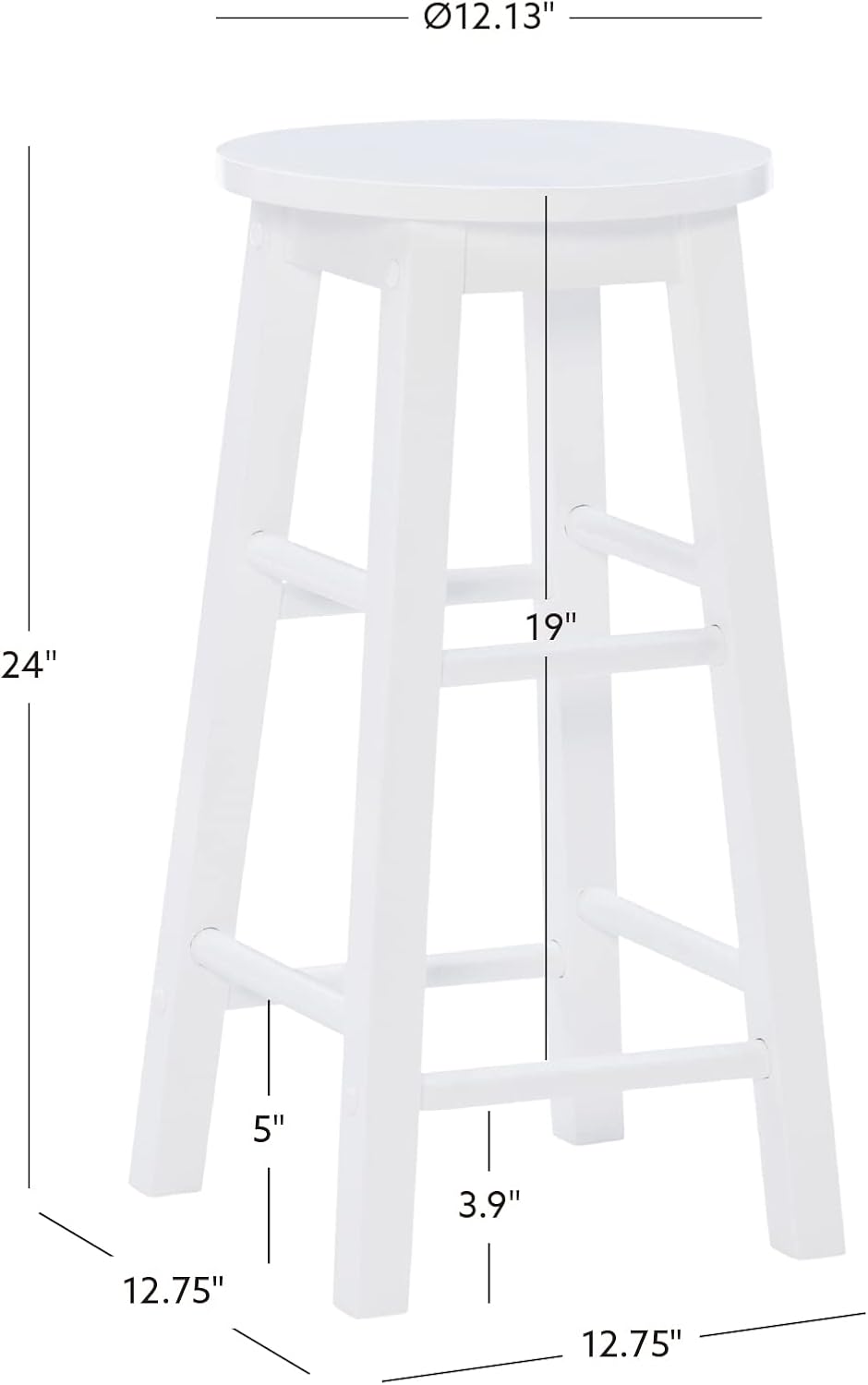 Linon 29-Inch Barstool With Round Seat