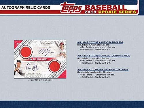 2019 Topps Update Baseball Blaster Box (7 Packs/14 Cards: 1 Hit, 5 Inserts)