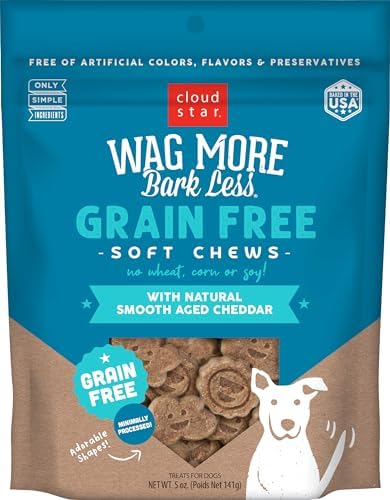 Cloud Star Wag More Bark Less - Dog Treats - Soft Chews - Grain Free Chicken & Sweet Potato - 5 oz Pouch
