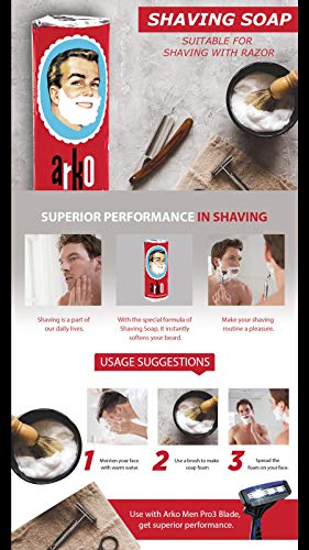 Arko Shaving Soap Stick, 70 Gram
