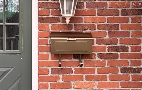 Special Lite Horizon Horizontal Wall Mount Mailbox - Black Aluminum Mailbox for Wall Mount - SHH-1006-BLK