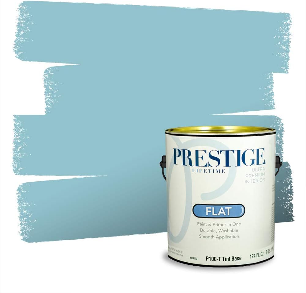 PRESTIGE Paints Exterior Paint and Primer In One, 1-Gallon, Semi-Gloss, Comparable Match of Behr* Intercoastal Gray*