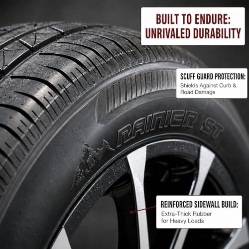 eCustomrim 2-Pack Radial Trailer Tire Rim Assembly ST205/75R15 5 Lug Black | 15 Inch Load Range D 8 Ply Tire With Curb Guard