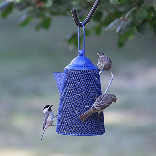 Perky-Pet Dual Mesh Wild Bird Seed Feeder - Holds up to 2.85 lb Wild Bird Seed - Dual Compartment for Seeds and Thistle - TSS00349