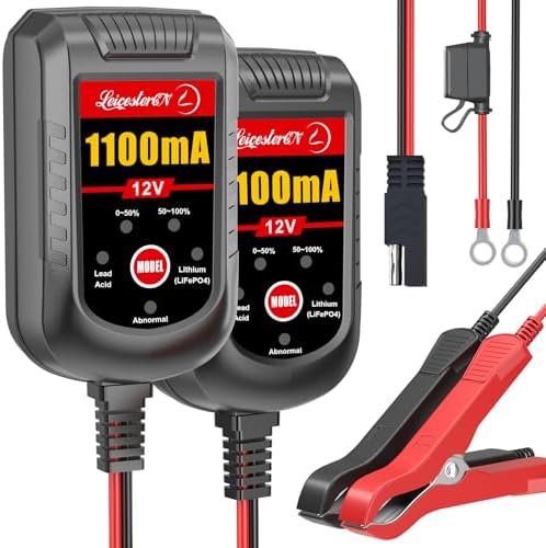 2A Battery Maintainer & Trickle Charger, 6V 12V Smart Float Charger with Pulse Repair Mode, 10FT Extra Long for Motorcycle, Automotive Car, Lawn Mower, Marine Boat, ATV, SLA, AGM, Gel, LiFePO4