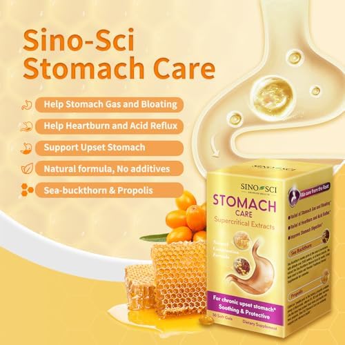 Stomach Care – Helps Reduce Gas & Bloating, Supports Healthy Digestion and Digestive Comfort, 30 Capsules