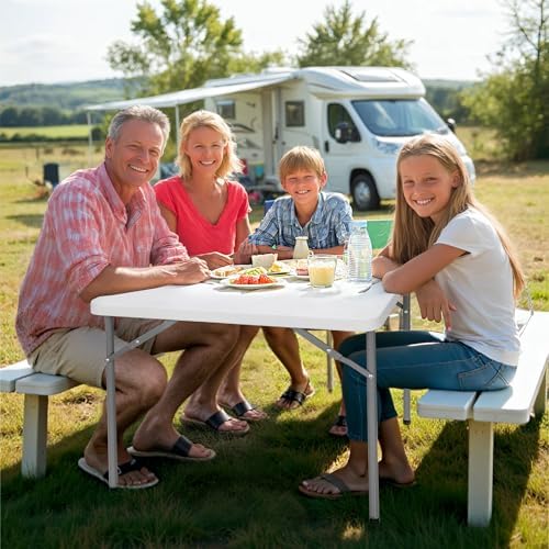 ZenStyle 3 ft Indoor Outdoor Heavy Duty Portable Plastic Folding Table