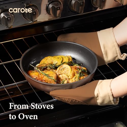 CAROTE 21pcs Pots and Pans Set, Nonstick Cookware Set Detachable Handle, Induction Kitchen Cookware Sets Non Stick with Removable Handle