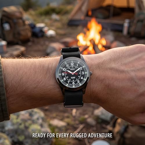 Infantry MDC Mens Military Field Watch, Japanese Quartz, Slip-Thru Nylon