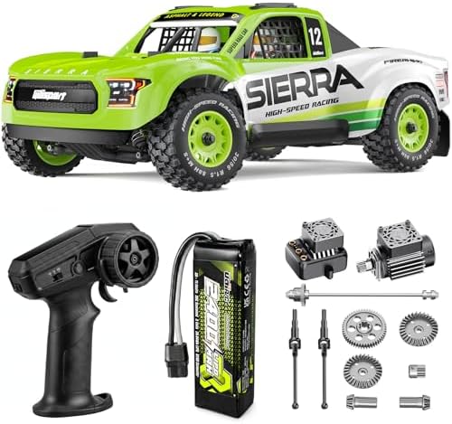 UDIRC 1203PRO 1/12 RC Short Course Truck, 50MPH 3S Brushless Fast RC Car with Gyro and Center Diff for Adults, 4WD All Terrain Desert Truck RTR