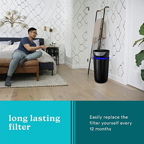 Homedics 5-in-1 UV-C Air Purifier - 360-Degree HEPA Filter for 1, 593 Sq Ft, Extra Large Air Purifiers for Bedroom and Home, Essential Oil Pads