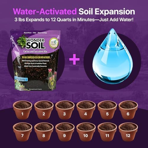 | Organic Cactus & Succulent Soil Mix (12 Quarts) | Fast Draining Living Coco Coir Loaded w/Nutrients | Ready to Plant Indoor/Outdoor Peat-Free
