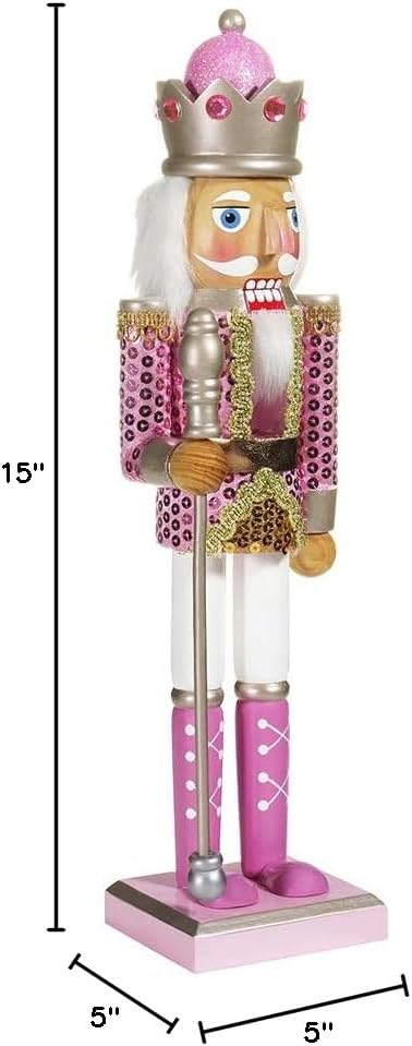Kurt Adler 15-Inch Pink Nutcracker