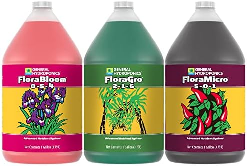 General Hydroponics FloraSeries Advanced Nutrient Fertilizer System, 3-Part Bundle with FloraMicro, FloraBloom and FloraGro, 16 oz.