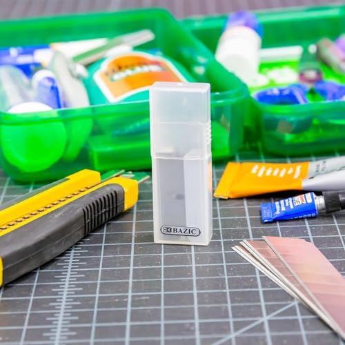BAZIC Products Razor Replacement Blades in Tube, 8 Ct | drop into compatible utility knives and cutters
