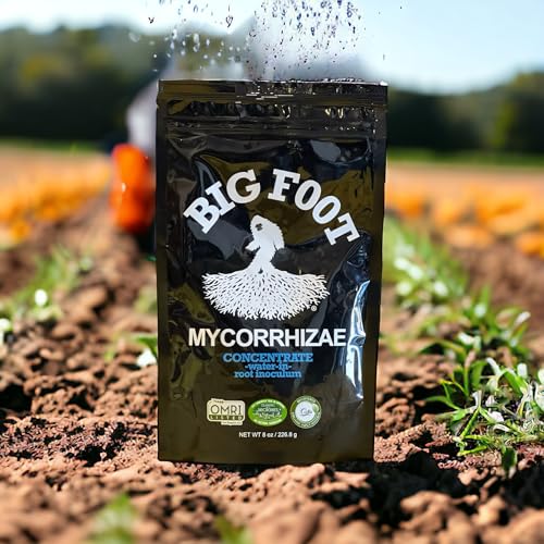 Big Foot Mycorrhizae for Plants, Potted Plants and Gardens - Concentrate Fully Dissolves in Water, Year Round Organic Fertilizer for Root Growth and Healthy Soil - 32 Ounces of Mycorrhizal Inoculant