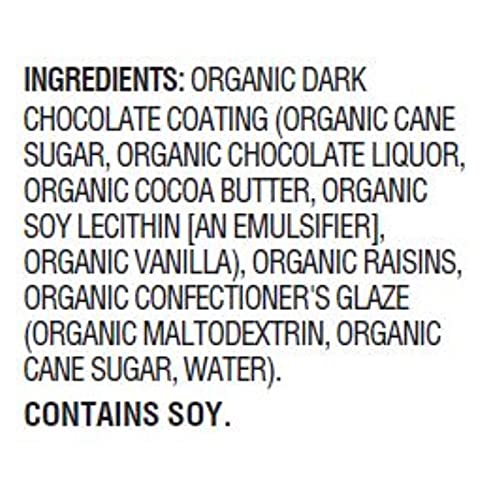 Organic Raisins; Dark Chocolate