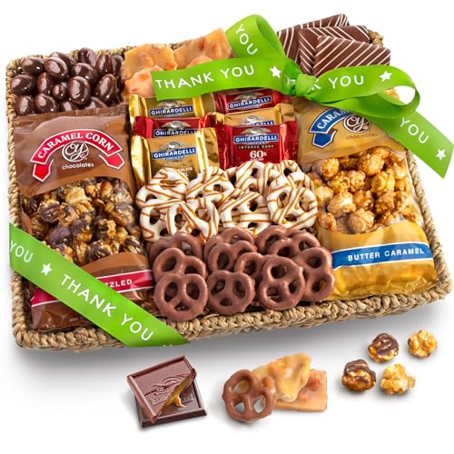 A Gift Inside Chocolate Gift Basket - Sweet Treats Gift Tray, Chocolates Gift Basket for Mom, Dad, Family & Friends