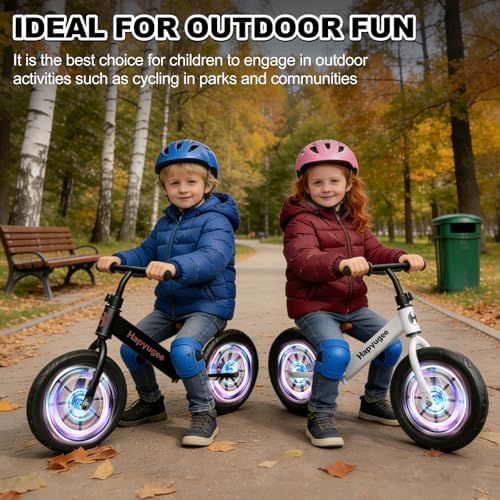 Toddler Balance Bike, 14" Lighting Wheels, Air Tires, Kids' Balance Bikes for 3-6 Years Old with Adjustable Seat