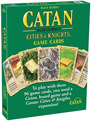 CATAN Cities & Knights Replacement Game Cards - Complete Set of 95 Game Cards for The Cities & Knights Board Game Expansion (Sold Separately), Board Game Accessories Made Studio