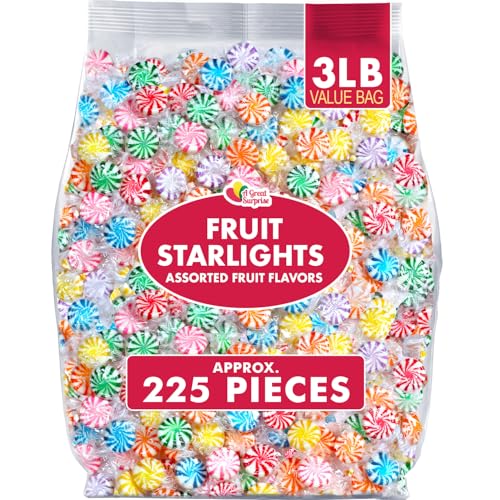 Assorted Fruit Balls Hard Candy, 4 lb Sour Variety, Office Candies | Approx. 520 Pcs, orange, lemon, grape, green apple and cherry sweets for offices, desks, classrooms