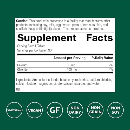 Standard Process Cal-Amo - Cellular Health Support Supplement - Lung Support Supplement with Calcium & Chloride - Support Healthy Respiratory