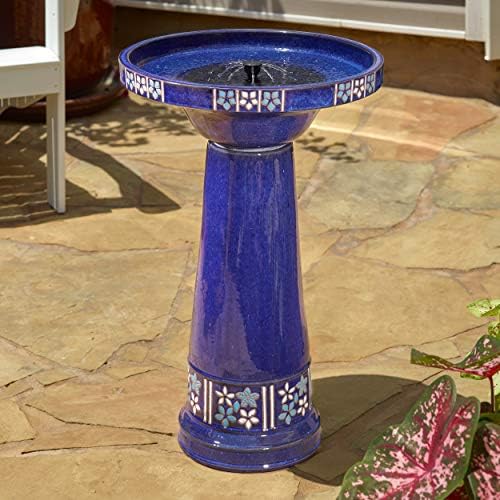 Smart Solar Ceramic Solar Bird Bath