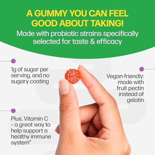 Daily Probiotic Gummies for Women & Men, Berry Flavor, 52 Count, Naturally-Sourced Daily Probiotic + Prebiotic