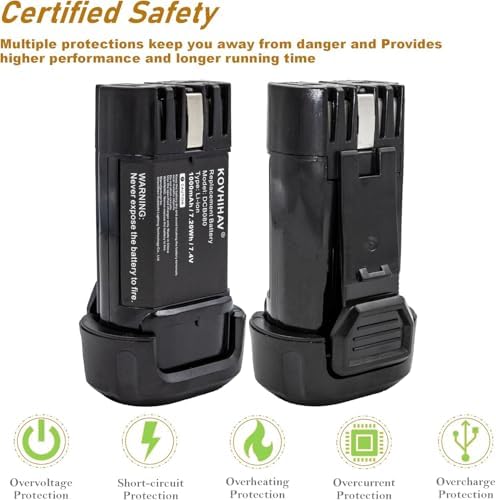 8V MAX Replacement Battery for DCB080 DCF680N1 DW4390 DCF680N2 DCL023 DCF680 DCB095 DCF682