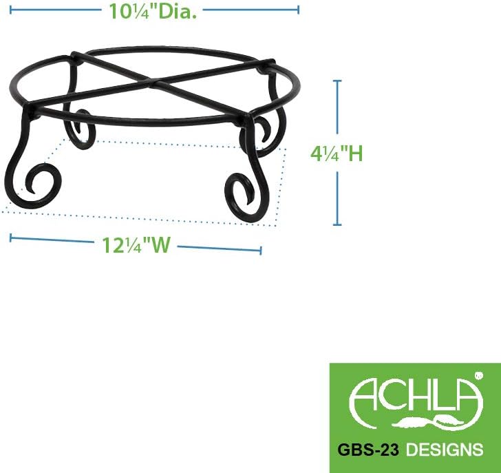Achla Designs Piazza Flower Pot Plant Stand, Small,Black