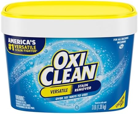 OxiClean Versatile Stain Remover Powder, 5 lb | 101+ Household Uses, Tough Stain Removal, Laundry Booster, Multi-Surface Cleaning, Color Safe, Chlorine Free