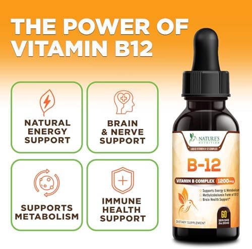Vitamin B12 Drops - Extra Strength Methylcobalamin Super B Complex - B-12 Liquid Drops for Immune Support, Energy