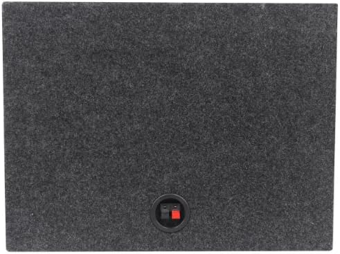 Rockville RSST12 Single 12" Sealed Shallow Car/Truck Subwoofer Enclosure | 0.9 cu.ft., 5/8" MDF, Made in USA, Gold Terminals, 6" Mounting Depth