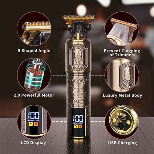 Ufree Beard Trimmer for Men, T-Blade Hair Trimmer, Zero Gap Edger Clippers