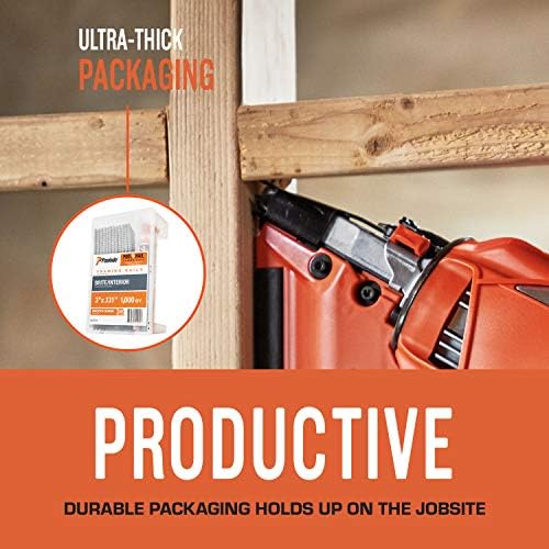 Paslode, Framing Nails and Fuel Pack, 650525, 3 inch x .131 Gauge, Smooth Brite, 1 Fuel Cell and 1,000 Nails