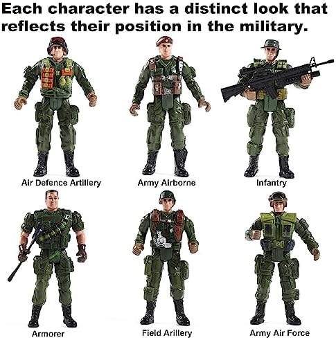 Mr.River US Army Men and SWAT Team Toy Soldiers Action Figures with Military Weapons Accessories for Kids Boys Girls,12Pcs