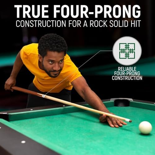 Players Set of One Piece House Pool Cue Sticks - Professional Quality for Commercial Or Residential Use (4 Cues)