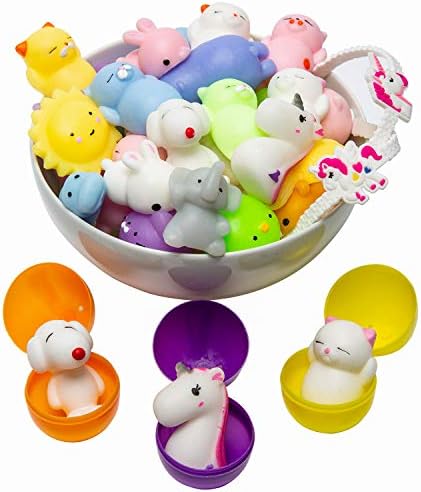 Claw Machine Prizes Toys Refill for Kids - 3X Surprise Eggs Easter Basket Stuffers, Easter Egg Fillers