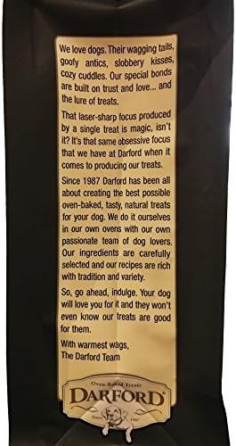 Darford Grain Free Dog Treats – Bacon Recipe – 12 oz Bag – All Natural Baked Dog Biscuits with Real Meat – No Corn, Soy