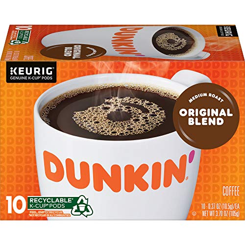 Dunkin' Donuts, Dunkin Donuts Coffee Medium Roast Original Blend K-Cup Pods, 10 Count