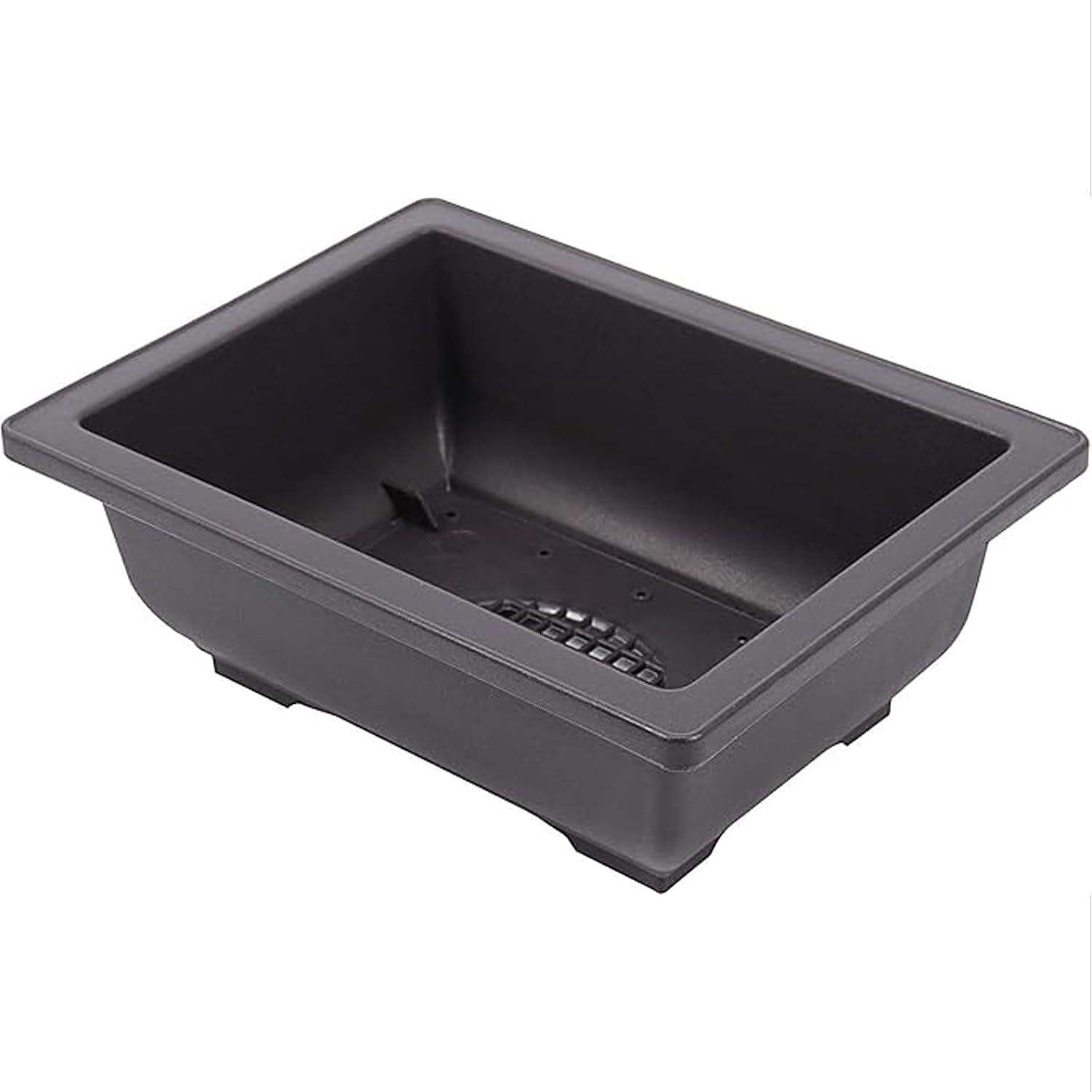 15 PCS 6.5 Inch Bonsai Training Pots with Trays, Rectangular Plastic Growing Pots, Flower Succulent Pots Container for Garden, Yard, Office, Porch