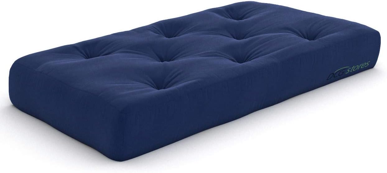 Nirvana Futons Plush, Comfortable 8-Inch Full Futon Mattress, Microfiber Fudge - Made in USA