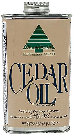 Cedar Oil - Giles and Kendall - Restores the Original Aroma of Cedar Wood, 8 oz