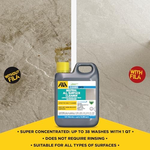 FILA Surface Care Solutions, CLEANER PRO, Neutral All Purpose Cleaner, Highly Concentrated - Up to 40 Washes, 1 QT