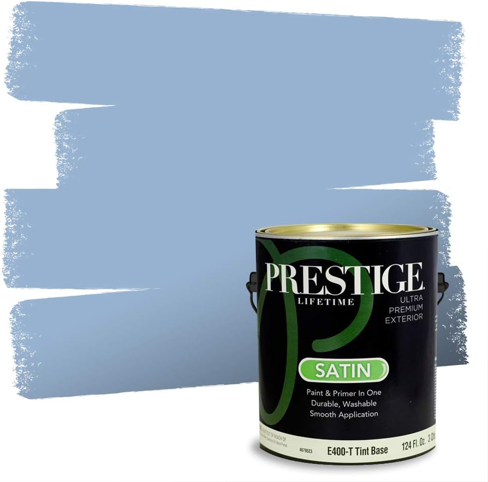 PRESTIGE Paints Exterior Paint and Primer In One, 1-Gallon, Semi-Gloss, Comparable Match of Sherwin Williams* Nifty Turquoise*
