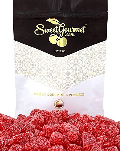 SweetGourmet Cherry Fruit Slices Sugar Coated Jelly Candy, 2.5 Pound Bulk Bag