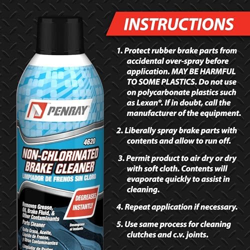 Penray 4620-12PK Non-Chlorinated Brake Cleaner - 14-Ounce Aerosol Can, Case of 12