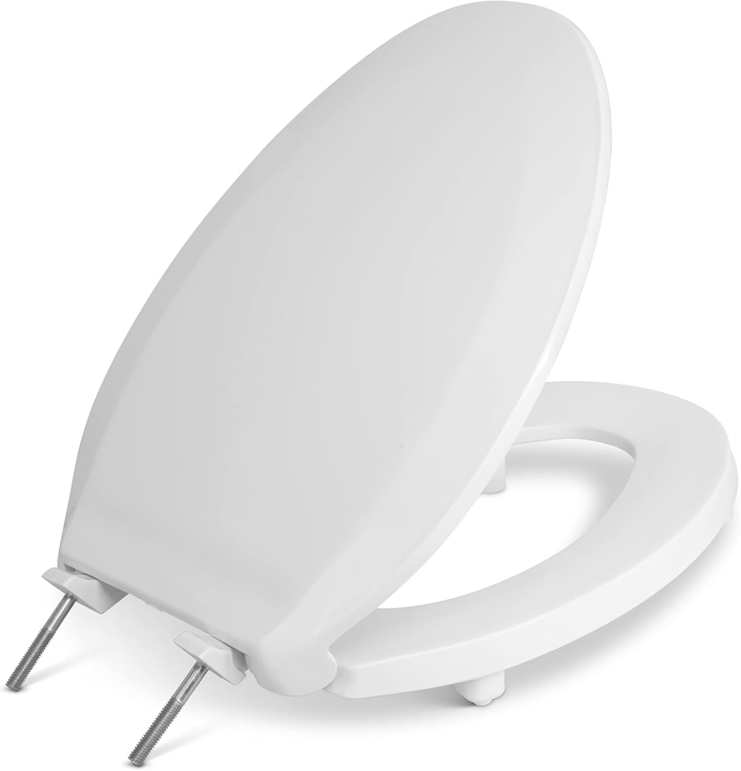 Centoco 3 inch Raised Toilet Seat for Seniors, Elongated, White | Closed Front, Cover, Plastic, 3L800STS-001, Made in the USA