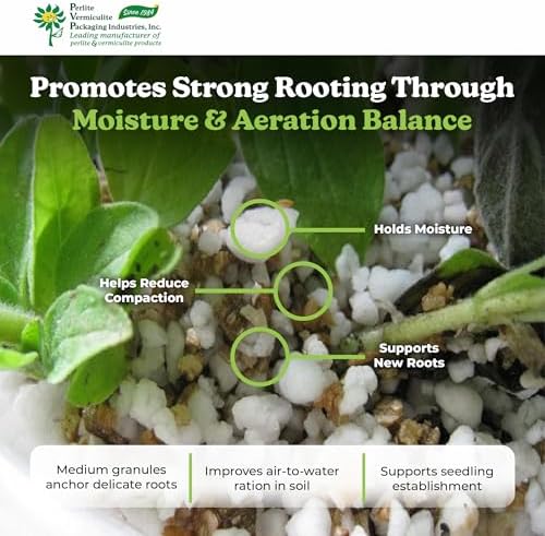 PVP Industries Organic Coarse Perlite for Planting and Garden Soil, 120 Qt, 4 Cu Ft - Lightweight Growing Media for Indoor Plants, Outdoor Gardening