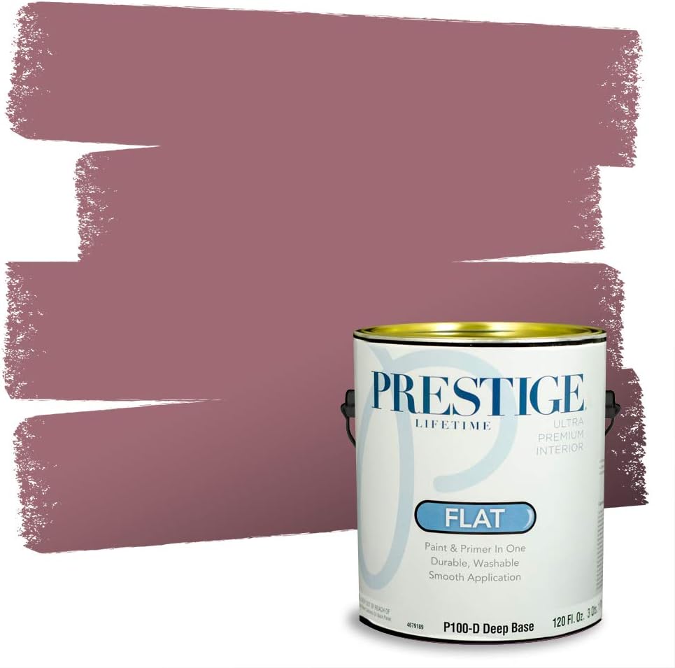 PRESTIGE E500-P-SW6303 Exterior Paint and Primer in One, 1-Gallon, Semi-Gloss, Comparable Match of Sherwin Williams Rose Colored, 1 Gallon, SW17-Rose